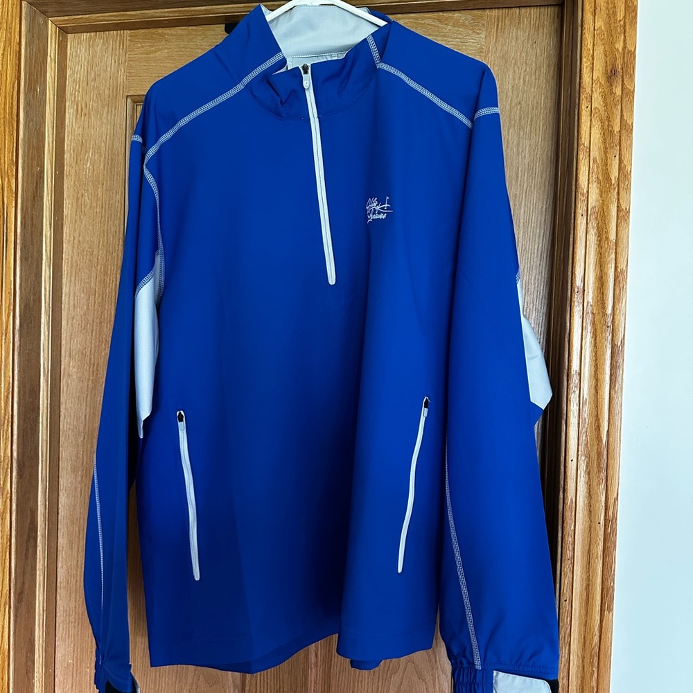 Blue Quarter-Zip Pullover
